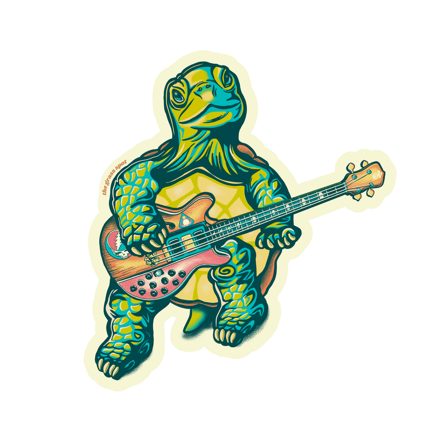 turtle bass sticker